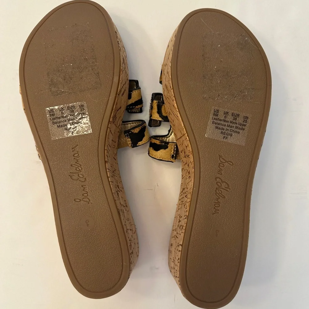 Sam Edelman Leopard Print Slide Sandals - Picture 5 of 5